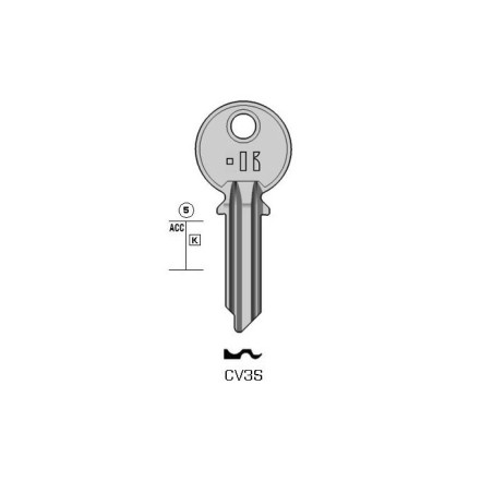 CV3S - CLES PLATES ACIER KEYLINE S/CS18 J/CVL-5I