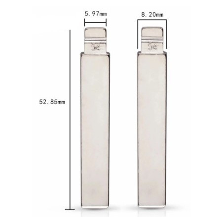 Lame PSA compatible télécommande universelle | HU83 - PG83 - N54 DIMENSION