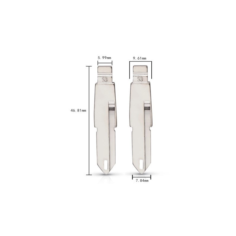 KD-KB36 Lame compatible Renault-Peugeot-Citroen télécommande universelle Keydiy - Xhorse | NE73 - RN30 - Y53| 45mm DIMENSION