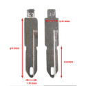 Lame RENAULT compatible télécommande universelle | NE73 - RN30 | 52mm | KEYFIRST Lame RENAULT compatible télécommande universelle | NE73 - RN30 | 52mm | KEYFIRST