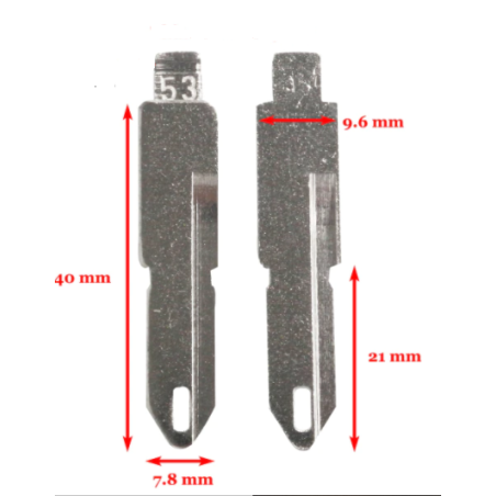 KD-KB22 Lame compatible Renault Peugeot Citroen télécommande Keydiy - Xhorse | NE73 - RN30| Y14 | 52mm Dimensions