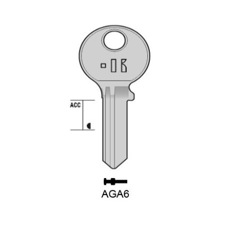 CLES PLATES ACIER KEYLINE S/AGA6 J/AGA-10