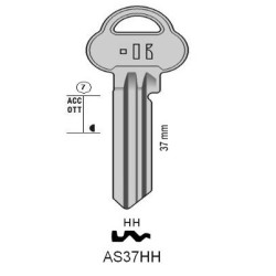 AS37HH - CLES PLATES ACIER KEYLINE S/ASS52R J/AS-HH7