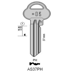AS37PH - CLES PLATES ACIER KEYLINE S/ASS104 J/AS-PH7