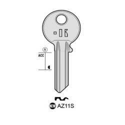 AZ11S - CLES PLATES ACIER KEYLINE S/AZB7 J/AZ-10