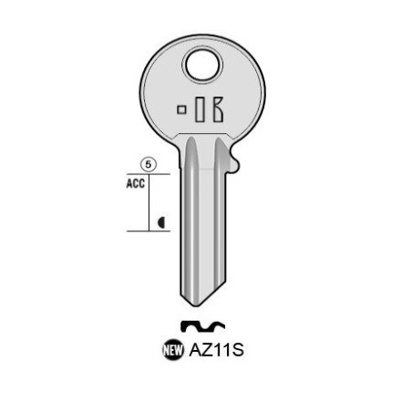 AZ11S - CLES PLATES ACIER KEYLINE S/AZB7 J/AZ-10 AZ11S - CLES PLATES ACIER KEYLINE S/AZB7 J/AZ-10