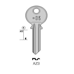 CLES PLATES ACIER KEYLINE J/AZ-2D