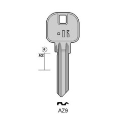 AZ9 - CLES PLATES ACIER KEYLINE S/AZ9 J/AZ-18D