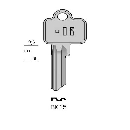 BK15 - CLES PLATES ACIER KEYLINE S/BK15 J/BK-7D