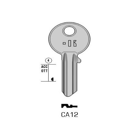 CA12 - CLES PLATES ACIER KEYLINE S/CS16 J/LO-2D