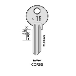 CLES PLATES ACIER KEYLINE S/CB6R J/COR-1I