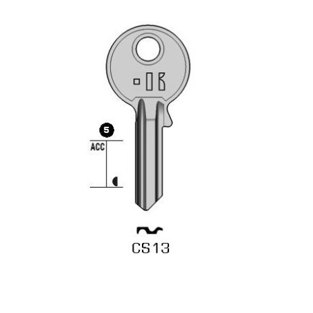 CLES PLATES ACIER KEYLINE S/CE7 J/CE-1D