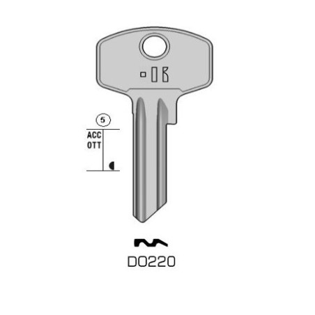 DO220 - CLES PLATES ACIER KEYLINE S/DM119 J/DOM-21D