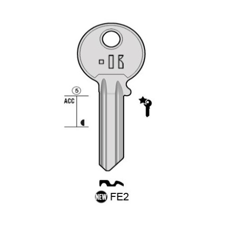 CLES PLATES ACIER KEYLINE S/FEB2 J/CF-1D