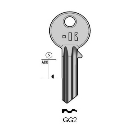GG2 - CLES PLATES ACIER KEYLINE S/GE-1D J/GE1