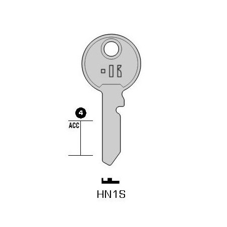 HN1S - CLES PLATES ACIER KEYLINE S/HEN1 J/HEN-1