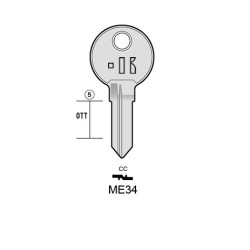 CLES PLATES ACIER KEYLINE S/ME3R4R