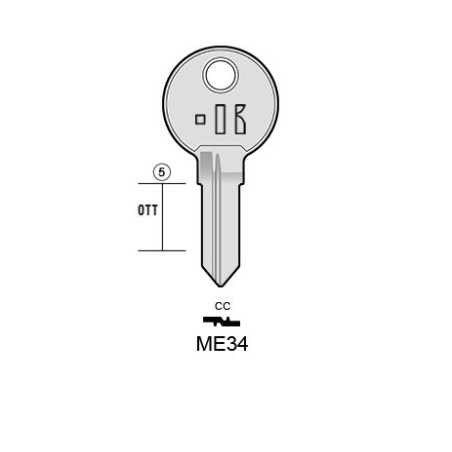 CLES PLATES ACIER KEYLINE S/ME3R4R