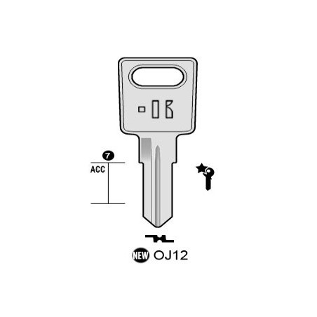CLES PLATES ACIER KEYLINE S/OJ12R J/OJ-14