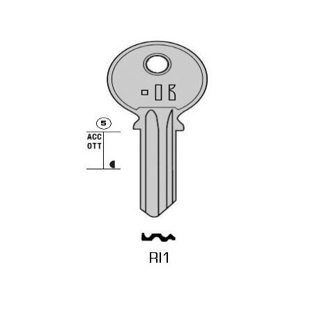 RI1 - CLES PLATES ACIER KEYLINE