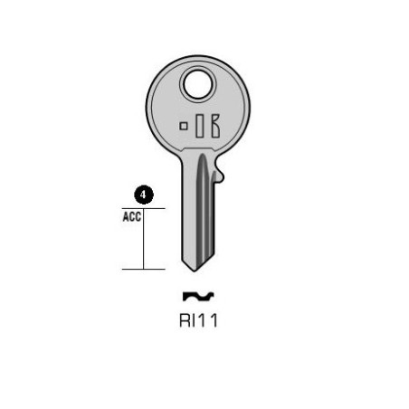 CLES PLATES ACIER KEYLINE S/RO21 J/RO-16D