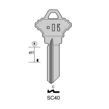 SC40 - CLES PLATES ACIER KEYLINE S/SH5 J/SLG-4