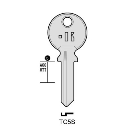 CLES PLATES ACIER KEYLINE S/TL1R J/TRI-7I