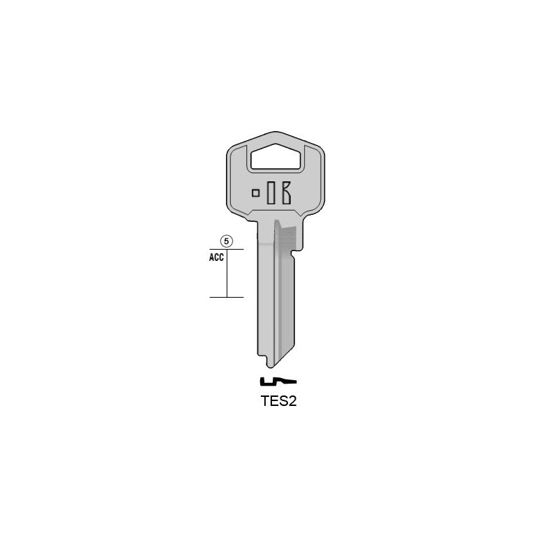 CLES PLATES ACIER KEYLINE S/TE2X