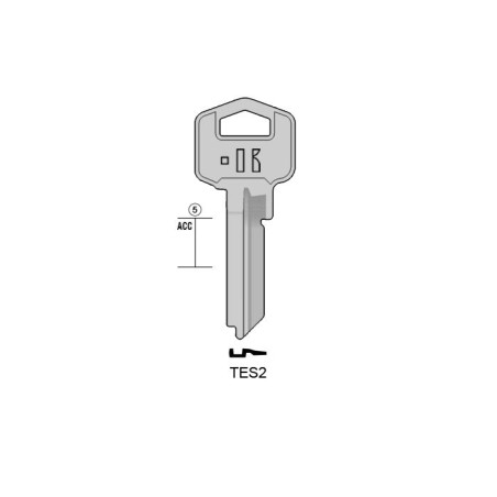 TES2 - CLES PLATES ACIER KEYLINE S/TE2X