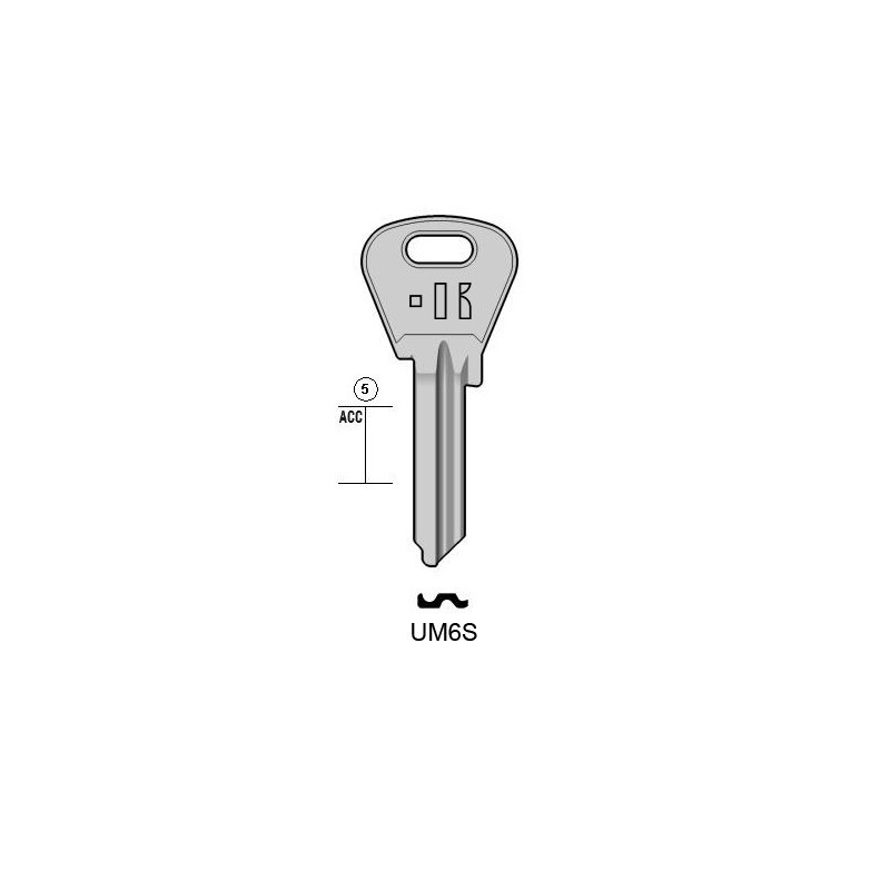 CLES PLATES ACIER KEYLINE S/UC6R J/UCEM-12