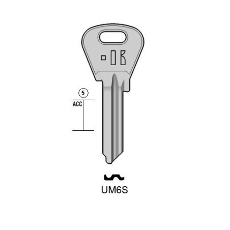 CLES PLATES ACIER KEYLINE S/UC6R J/UCEM-12