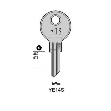 YE14S - CLES PLATES ACIER KEYLINE S/YA18R J/YA-27