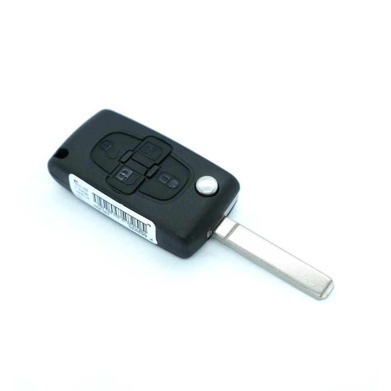 cle 1007 | peugeot | 4 boutons |originale | P/N : 6554YK - 649082 | keyfirst