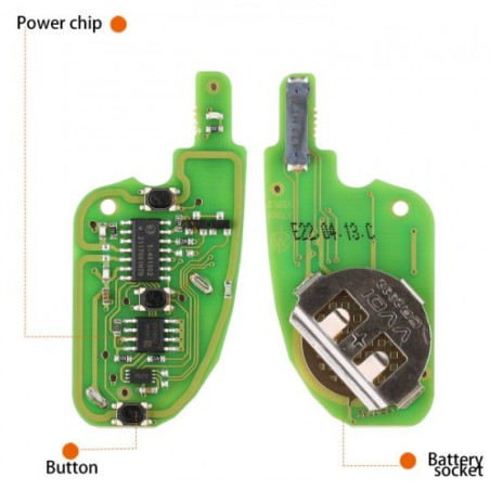 XEDS01EN Clé Télécommande de voiture Universelle XHORSE avec transpondeur Superchip pour VVDI | XHS-03 XEDS01EN Clé Télécommande de voiture Universelle XHORSE avec transpondeur Superchip pour VVDI | XHS-03