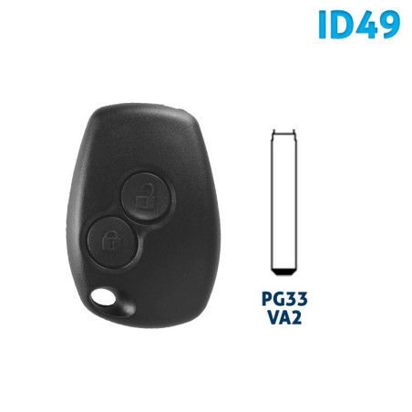 Télécommande Renault - Dacia - Opel 2014-2020 ID49 VA2 Télécommande Renault - Dacia - Opel 2014-2020 ID49 VA2