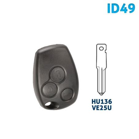 Télécommande Renault - Dacia - Opel  2014-2020 ID49 HU136