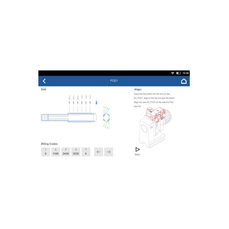 ETAU POUR CLE FORD TIBBE POUR MACHINE KNC91ANYCUT- XTOOL