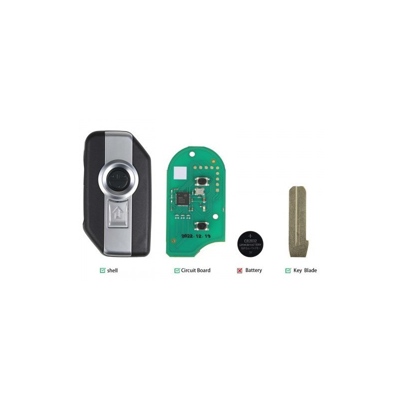 Universal Remote Key XHORSE VVDI XSBM90G Compatible with BMW Motorcycles 2 BUTTONS | XHS-13