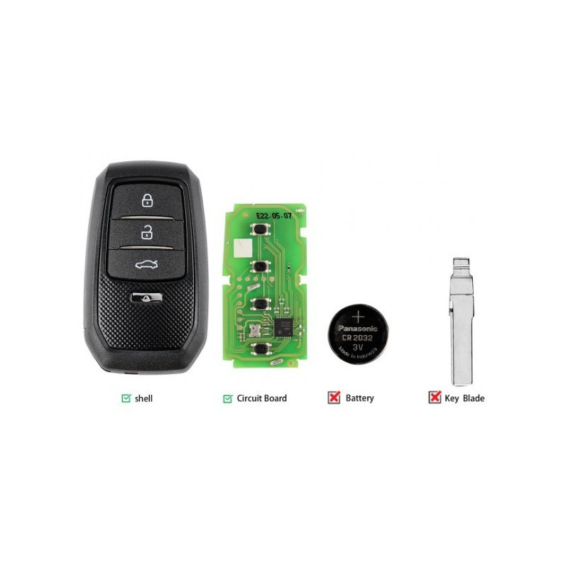 Clé Télécommande Universelle Mains Libres XHORSE XSTO01EN Compatible TOYOTA