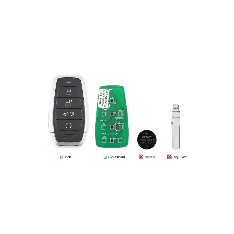 IKEY04 - AUTEL KEYAT004AL - Clé Smart Key Universelle 4 Boutons