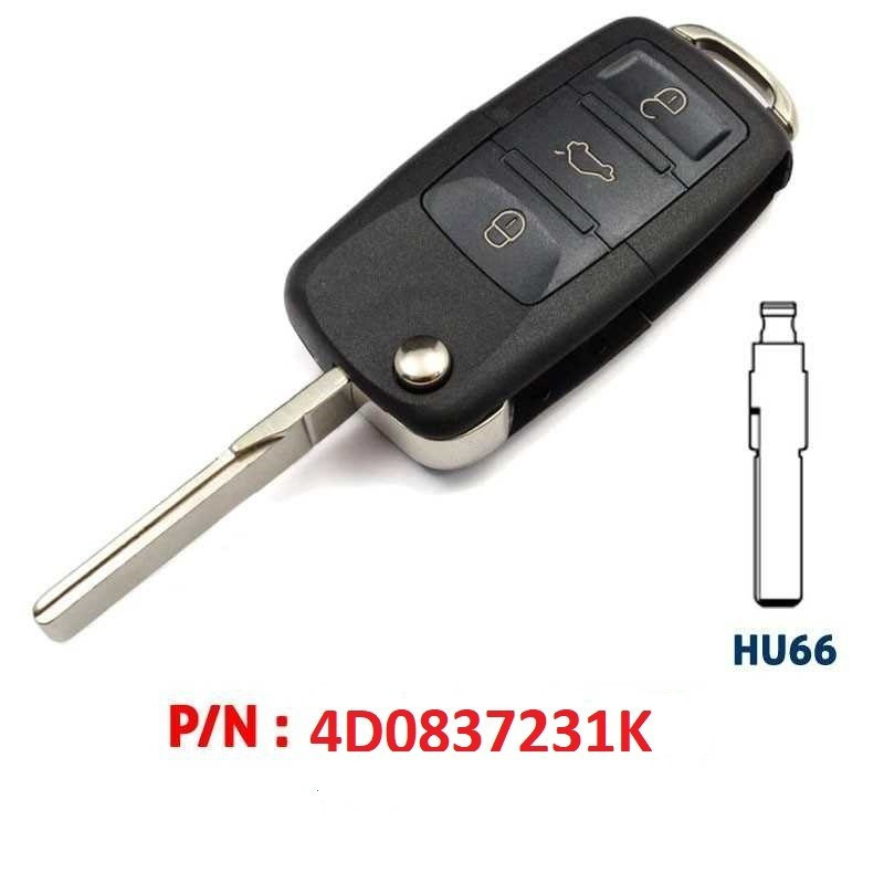Clé télécommande Audi TT compatible (2002-2006)