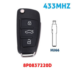 Funkschlüssel kompatibel für Audi A3/ S3/ TT-Fernbedienung 8P0837220D