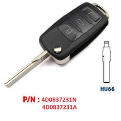 Funkschlüssel kompatibel für Audi 4D0837231N 