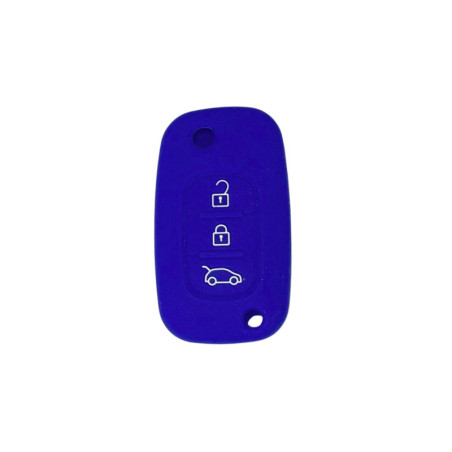 Housse Silicone 3 Boutons Compatible pour Clé Rétractable Renault - Dacia - Opel - Nissan 