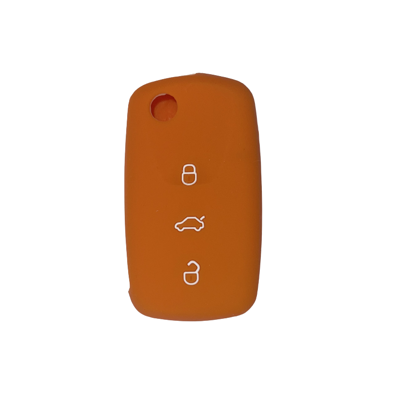 Housse Silicone 3 Boutons Compatible pour Clé Rétractable VW - Skoda - Seat - Audi