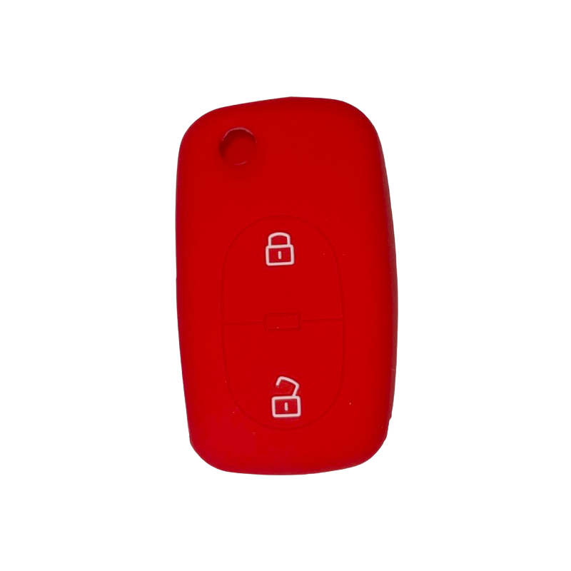 Housse Silicone 2 Boutons Compatible pour Clé Rétractable VW - Skoda - Seat - Audi
