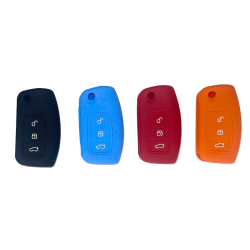 Housse Silicone 3 Boutons Compatible pour Clé Rétractable Ford