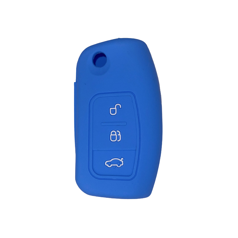 Housse Silicone 3 Boutons Compatible pour Clé Rétractable Ford