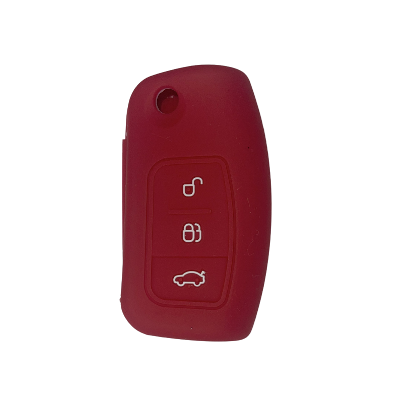 Housse Silicone 3 Boutons Compatible pour Clé Rétractable Ford