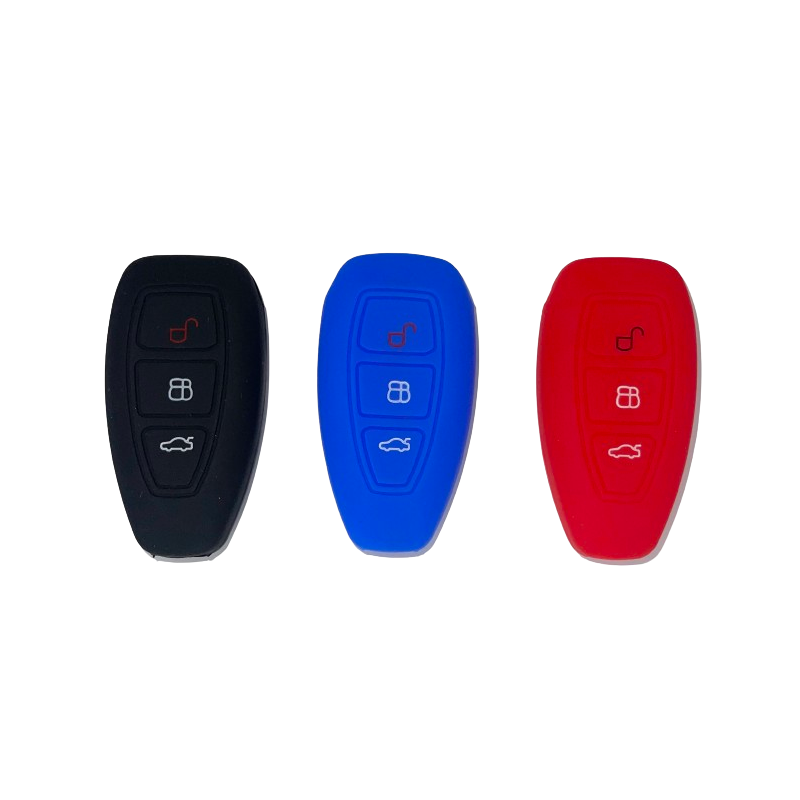 Housse Silicone 3 Boutons Compatible pour Clé Mains Libres Ford